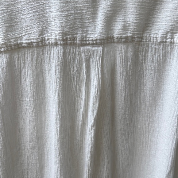 Standard Cloth White Casual Button Down Shirt with Textured Fabric - Picture 11 of 14
